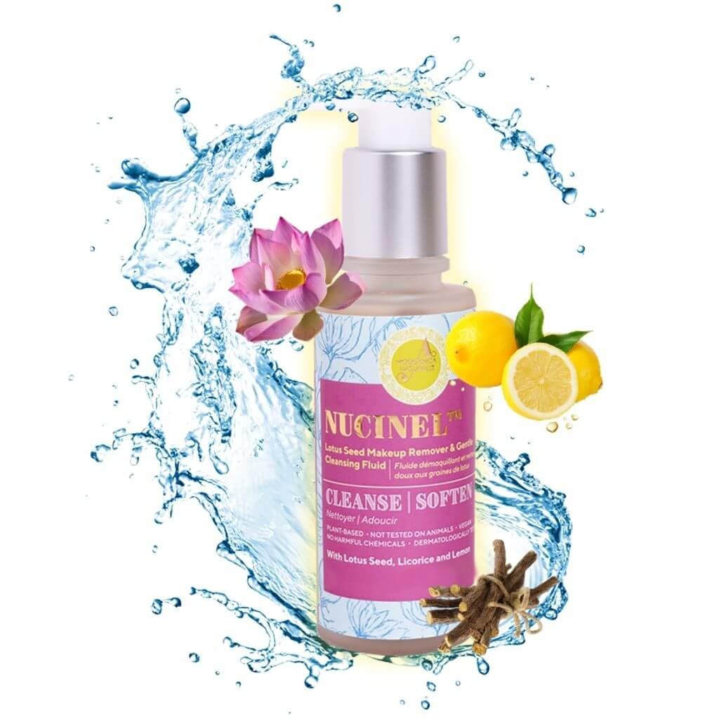 The Ayurveda Experience Nucinel Makeup Remover and Gentle Cleansing Liquid for All Skin Types Power-Clean & Power-Nourish Skin Gently - Dermatologically Tested, 3.5 oz