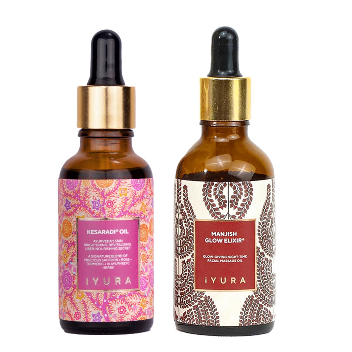 Day & Night Skincare with iYURA Kesaradi Oil® and Manjish Glow Elixir® Bundle