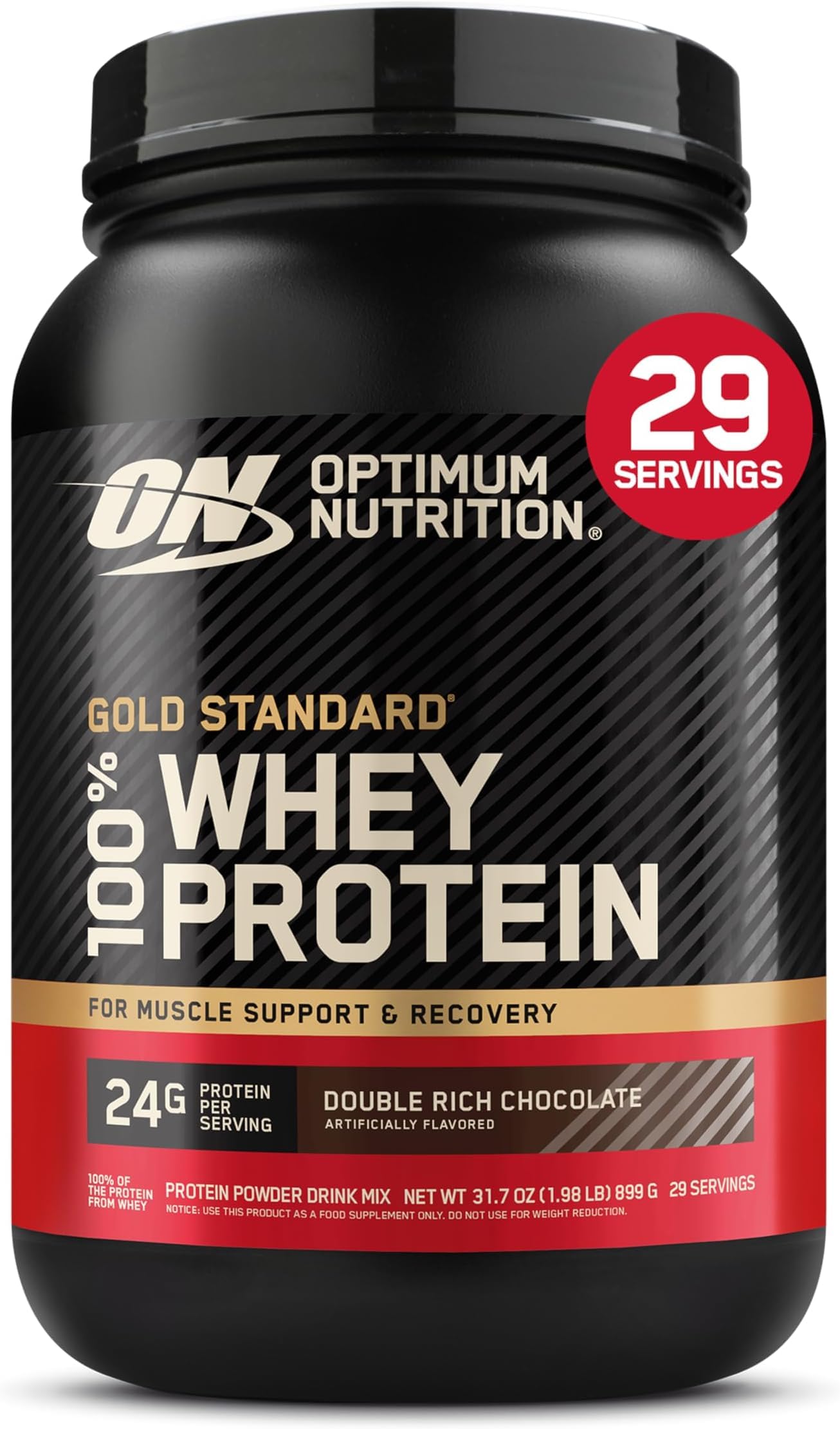 Optimum Nutrition Gold Standard 100% Whey Protein Powder, Banana Cream, 2 Pound (Packaging May Vary)
