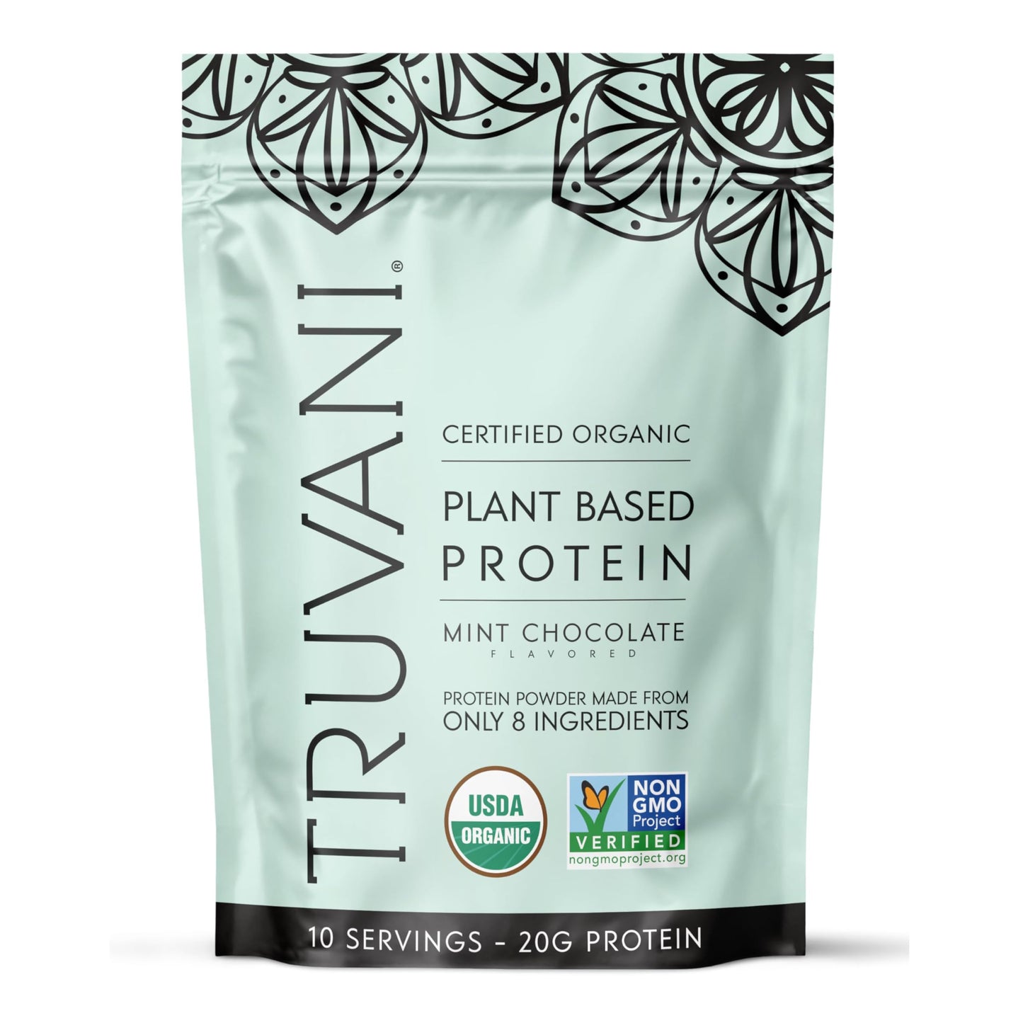 Truvani Organic Plant Based Protein Powder | Vanilla | 10 Servings | Vegan | 20g Pea Protein | Keto | Gluten & Dairy Free | Low Carb | No Added Sugar