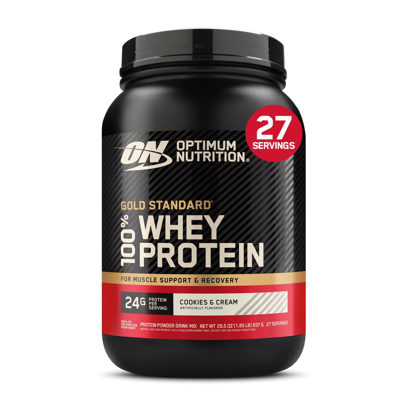 Optimum Nutrition Gold Standard 100% Whey Protein Powder, Banana Cream, 2 Pound (Packaging May Vary)