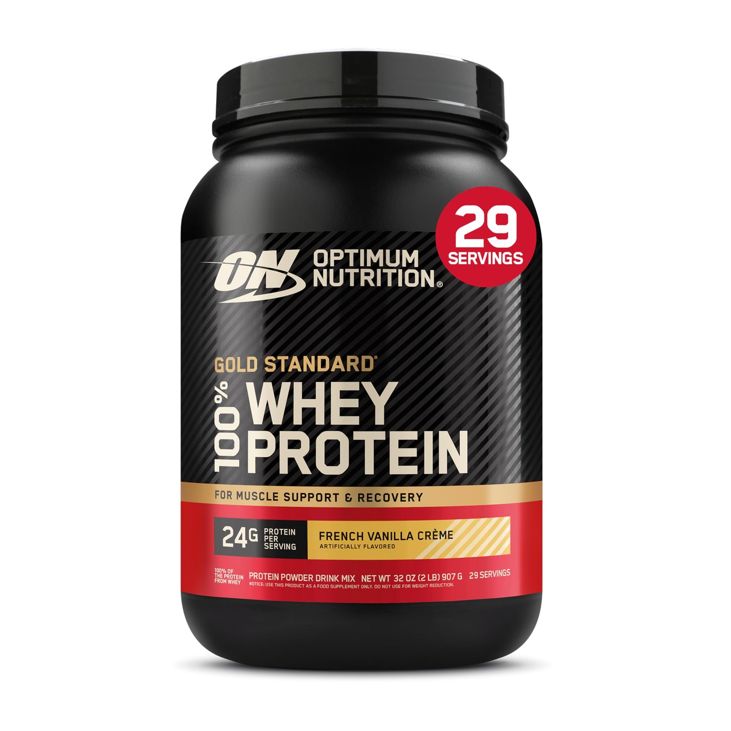 Optimum Nutrition Gold Standard 100% Whey Protein Powder, Banana Cream, 2 Pound (Packaging May Vary)