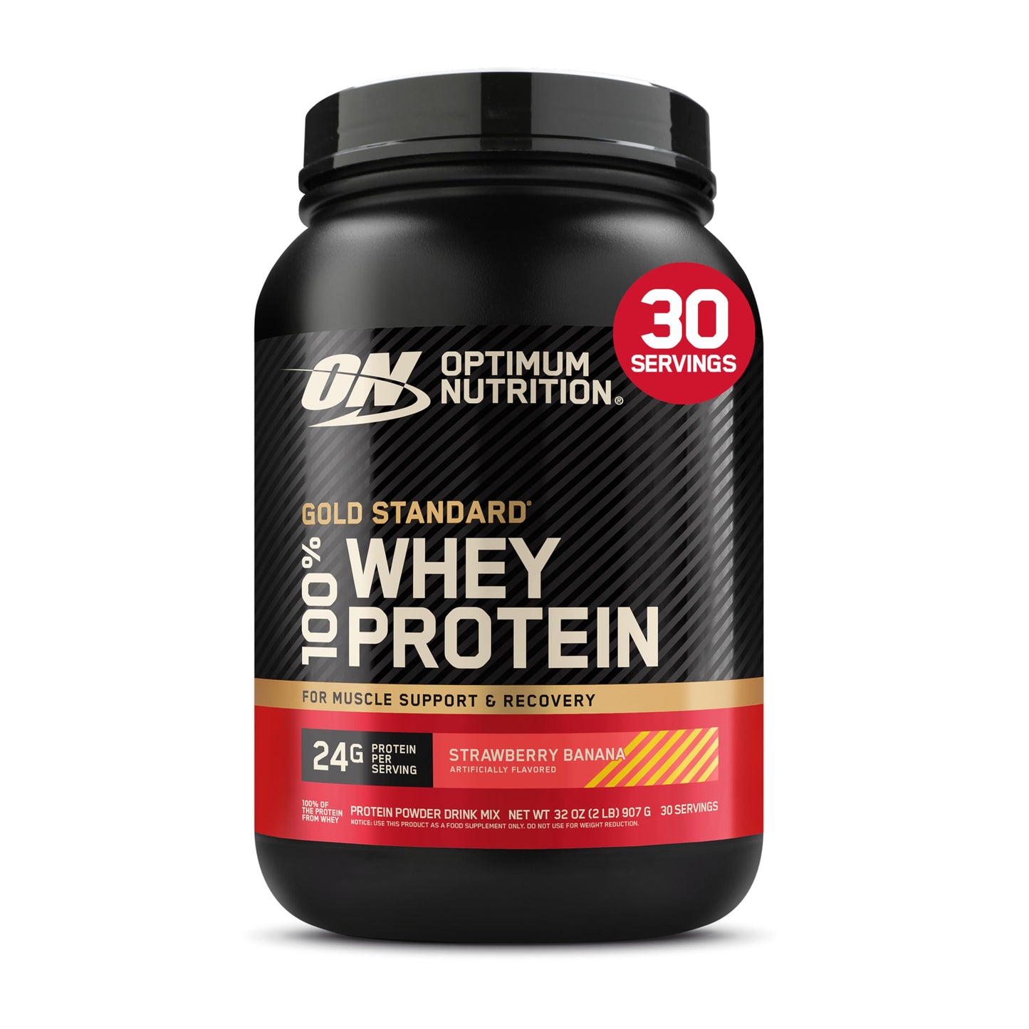 Optimum Nutrition Gold Standard 100% Whey Protein Powder, Banana Cream, 2 Pound (Packaging May Vary)