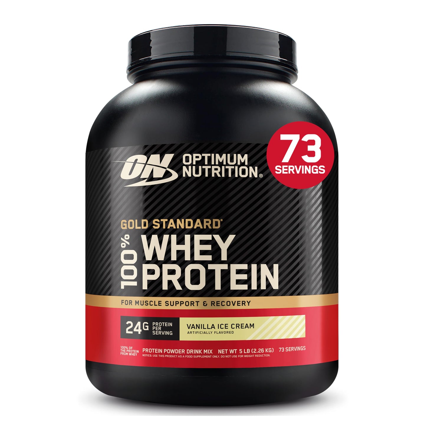 Optimum Nutrition Gold Standard 100% Whey Protein Powder, Banana Cream, 2 Pound (Packaging May Vary)