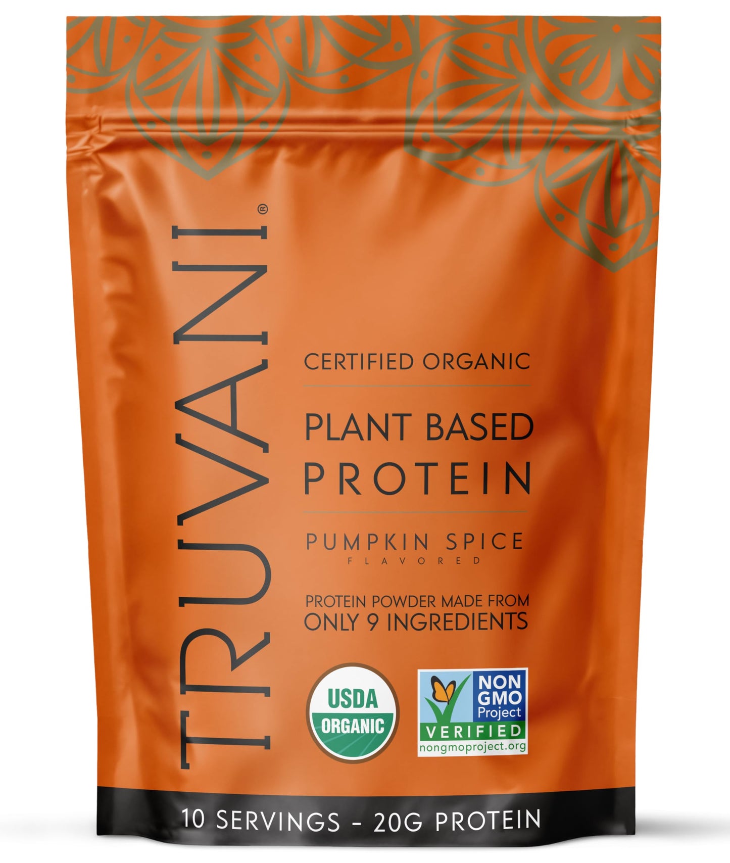 Truvani Organic Plant Based Protein Powder | Vanilla | 10 Servings | Vegan | 20g Pea Protein | Keto | Gluten & Dairy Free | Low Carb | No Added Sugar