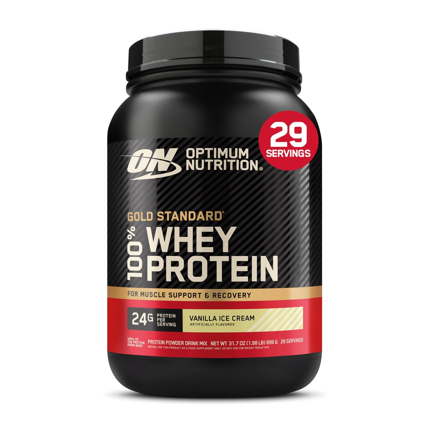 Optimum Nutrition Gold Standard 100% Whey Protein Powder, Banana Cream, 2 Pound (Packaging May Vary)