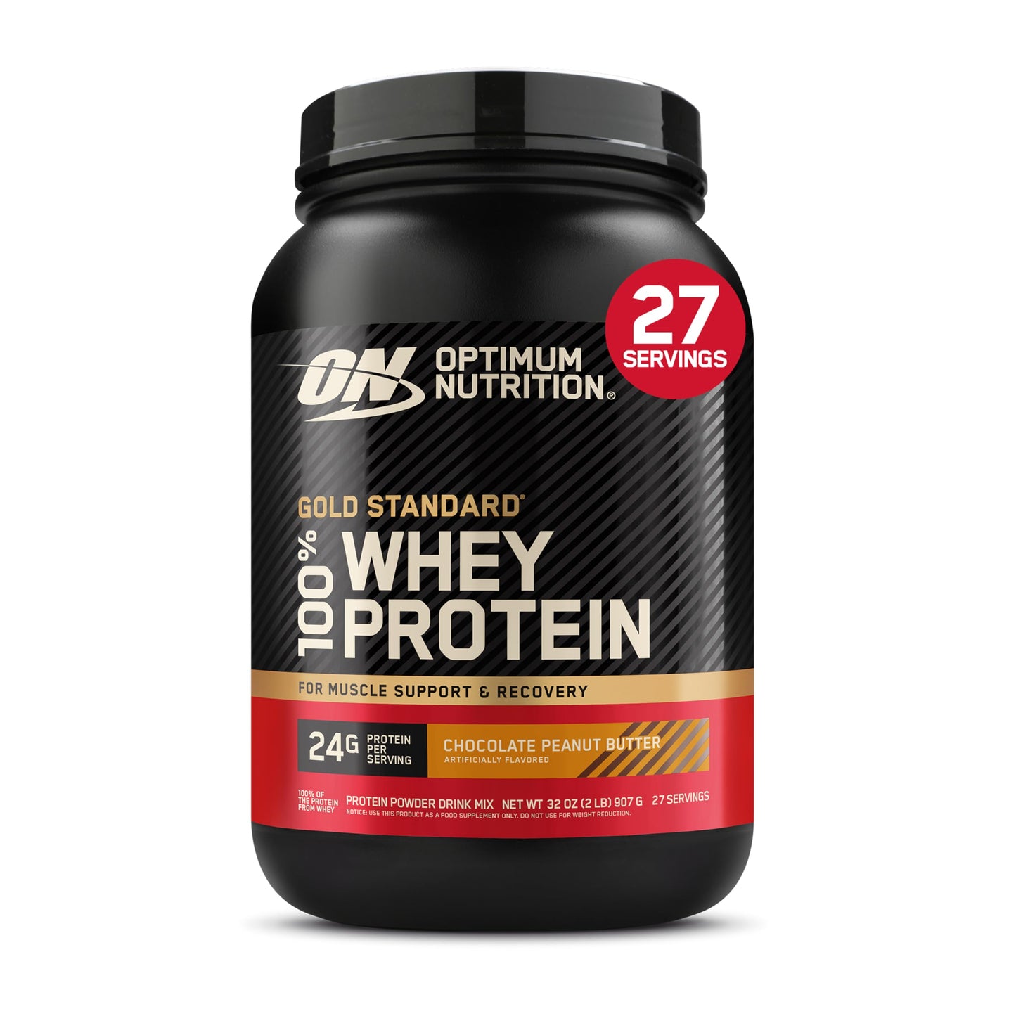 Optimum Nutrition Gold Standard 100% Whey Protein Powder, Banana Cream, 2 Pound (Packaging May Vary)