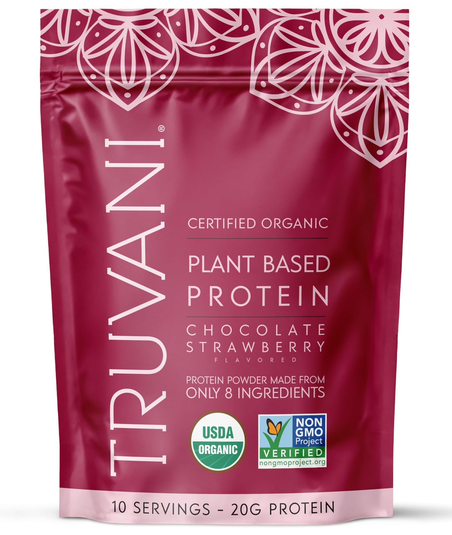 Truvani Organic Plant Based Protein Powder | Vanilla | 10 Servings | Vegan | 20g Pea Protein | Keto | Gluten & Dairy Free | Low Carb | No Added Sugar